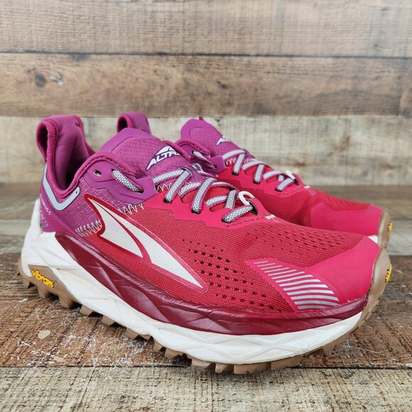 Altra Shoes - Altra Olympus 5 Women's Sz 8 Purple Orange Trail Running Hiking Comfort Sneakers